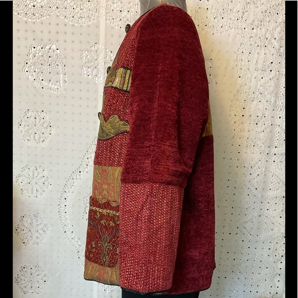 INDIGO MOON Woman’s Sz 1X Jacket NWOT tag; Lagenlook, Bode, Bohemian SALE❗️ - Picture 3 of 8
